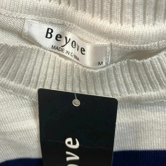 Beyove Sweater Dress Long Sleeve Knit Bodycon Dress Slim Fit Stretch Mini Dress - Picture 4 of 6